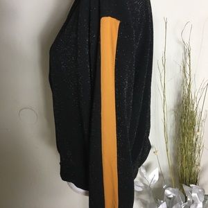 Wild Fable Sparkly Yellow Stripe Medium Sweater